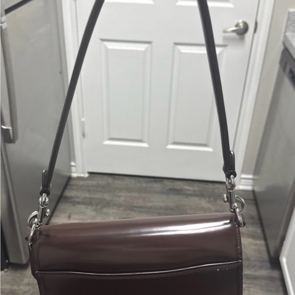 Coach Dark Brown Leather Shoulder Bag - Picture 2 of 8